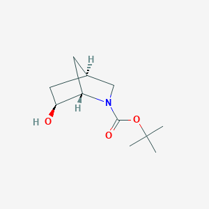 molecular formula C11H19NO3 B3113937 tert-butyl (1S,4R,6S)-6-hydroxy-2-azabicyclo[2.2.1]heptane-2-carboxylate CAS No. 198835-01-7