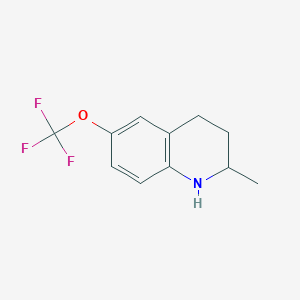 B3114013 2-Methyl-6-(trifluoromethoxy)-1,2,3,4-tetrahydroquinoline CAS No. 199186-79-3