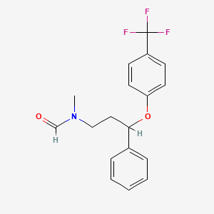 molecular formula C18H18F3NO2 B3114014 N-methyl-N-[3-phenyl-3-[4-(trifluoromethyl)phenoxy]propyl]formamide CAS No. 199188-97-1