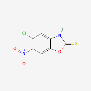 molecular formula C7H3ClN2O3S B3114020 5-Chloro-6-nitro-1,3-benzoxazole-2-thiol CAS No. 199293-10-2