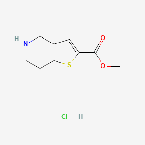molecular formula C9H12ClNO2S B3114036 Methyl 4,5,6,7-tetrahydrothieno[3,2-c]pyridine-2-carboxylate hydrochloride CAS No. 1992989-11-3