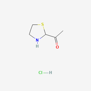 molecular formula C5H10ClNOS B3114042 1-(Thiazolidin-2-yl)ethanone hydrochloride CAS No. 1993017-93-8