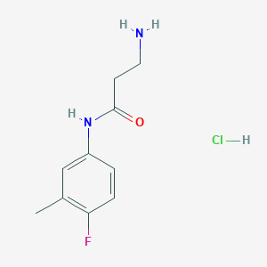 molecular formula C10H14ClFN2O B3114048 N~1~-(4-fluoro-3-methylphenyl)-beta-alaninamide hydrochloride CAS No. 1993095-42-3