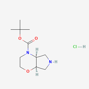 molecular formula C11H21ClN2O3 B3114064 tert-butyl rac-(4aS,7aR)-hexahydropyrrolo[3,4-b][1,4]oxazine-4(4aH)-carboxylate CAS No. 1993249-46-9