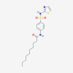 molecular formula C19H27N3O3S2 B311425 N-[4-(1,3-thiazol-2-ylsulfamoyl)phenyl]decanamide 