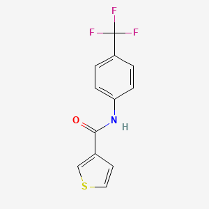 molecular formula C12H8F3NOS B3114436 N-[4-(trifluoromethyl)phenyl]thiophene-3-carboxamide CAS No. 201354-23-6