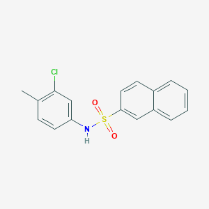 molecular formula C17H14ClNO2S B311446 N-(3-chloro-4-methylphenyl)-2-naphthalenesulfonamide 