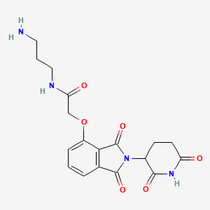 molecular formula C18H20N4O6 B3114566 Thalidomide-O-amido-C3-NH2 