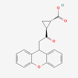 molecular formula C19H16O4 B3114637 (1S,2S)-2-(2-(9H-xanthen-9-yl)acetyl)cyclopropanecarboxylic acid CAS No. 203208-44-0