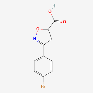 3-(4-bromophenyl)-4,5-dihydro-1,2-oxazole-5-carboxylic Acid