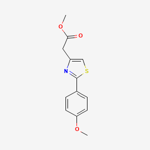 molecular formula C13H13NO3S B3114726 Methyl 2-(2-(4-methoxyphenyl)thiazol-4-yl)acetate CAS No. 20403-76-3