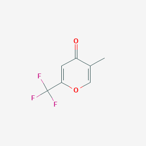molecular formula C7H5F3O2 B3114742 5-Methyl-2-(trifluoromethyl)pyran-4-one CAS No. 204516-19-8