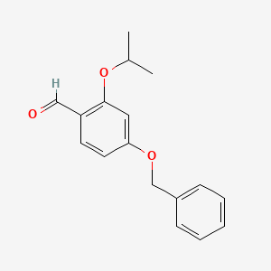 molecular formula C17H18O3 B3114765 4-(Benzyloxy)-2-isopropoxybenzaldehyde CAS No. 204591-62-8