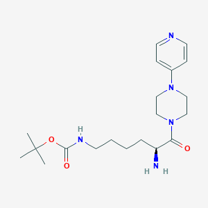 B3114782 (S)-tert-butyl (5-amino-6-oxo-6-(4-(pyridin-4-yl)piperazin-1-yl)hexyl)carbamate CAS No. 204692-66-0