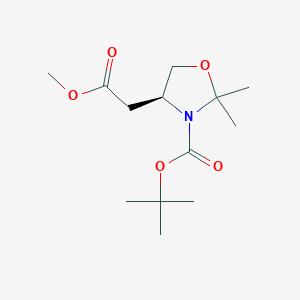 molecular formula C13H23NO5 B3114871 Methyl (S)-3-Boc-2,2-dimethyloxazolidine-4-acetate CAS No. 205491-14-1