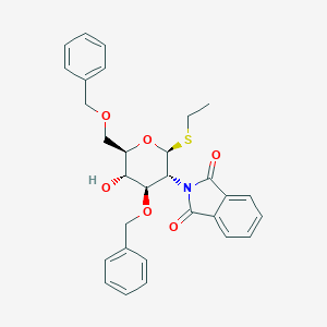 molecular formula C30H31NO6S B031149 2-[(2S,3R,4R,5S,6R)-2-ethylsulfanyl-5-hydroxy-4-phenylmethoxy-6-(phenylmethoxymethyl)oxan-3-yl]isoindole-1,3-dione CAS No. 115533-35-2