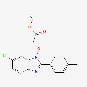 ethyl 2-{[6-chloro-2-(4-methylphenyl)-1H-1,3-benzimidazol-1-yl]oxy}acetate