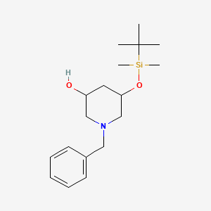 1-Benzyl-5-((tert-butyldimethylsilyl)oxy)piperidin-3-ol