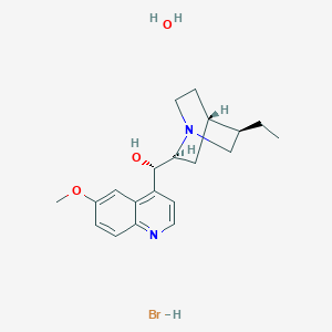 (S)-[(2S,4S,5R)-5-Ethyl-1-azabicyclo[2.2.2]octan-2-yl]-(6-methoxyquinolin-4-yl)methanol;hydrate;hydrobromide