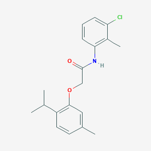 molecular formula C19H22ClNO2 B311521 N-(3-chloro-2-methylphenyl)-2-[5-methyl-2-(propan-2-yl)phenoxy]acetamide 