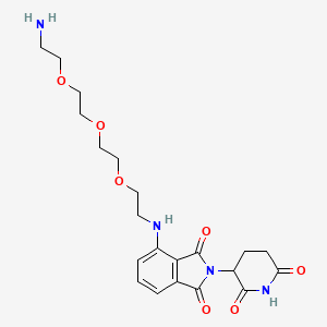 molecular formula C21H28N4O7 B3115335 Pomalidomide-PEG3-C2-NH2 