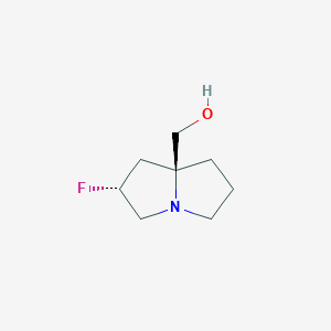 molecular formula C8H14FNO B3115485 (2R,7aS)-2-Fluorotetrahydro-1H-pyrrolizine-7a(5H)-methanol CAS No. 2097518-76-6