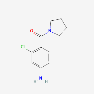 molecular formula C11H13ClN2O B3115514 3-Chloro-4-[(pyrrolidin-1-yl)carbonyl]aniline CAS No. 209959-69-3