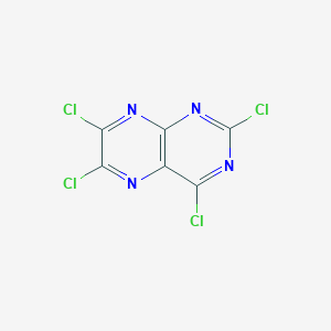molecular formula C6Cl4N4 B3115676 perchloropteridine CAS No. 21071-37-4