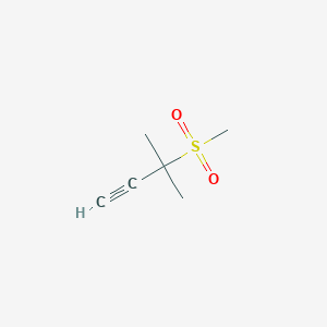 molecular formula C6H10O2S B3115720 3-Methyl-3-(methylsulfonyl)but-1-yne CAS No. 2109226-54-0