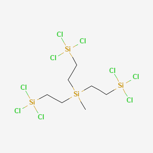 molecular formula C7H15Cl9Si4 B3115811 Tris(trichlorosilylethyl)methylsilane CAS No. 211945-95-8