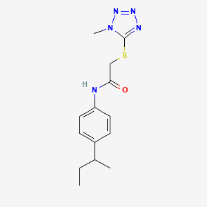 N-(4-butan-2-ylphenyl)-2-(1-methyltetrazol-5-yl)sulfanylacetamide