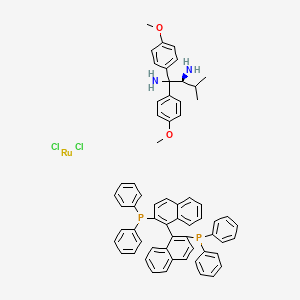 (2S)-1,1-Bis(4-methoxyphenyl)-3-methylbutane-1,2-diamine;dichlororuthenium;[1-(2-diphenylphosphanylnaphthalen-1-yl)naphthalen-2-yl]-diphenylphosphane