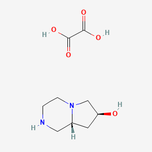 molecular formula C9H16N2O5 B3115916 (7S,8Ar)-octahydropyrrolo[1,2-a]piperazin-7-ol oxalic acid CAS No. 2126143-36-8