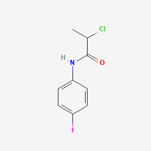 molecular formula C9H9ClINO B3115932 2-chloro-N-(4-iodophenyl)propanamide CAS No. 21262-09-9