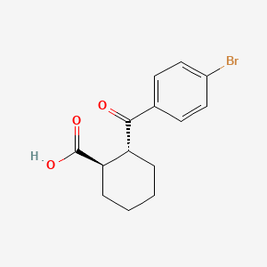 molecular formula C14H15BrO3 B3115949 (1R,2R)-2-(4-bromobenzoyl)cyclohexane-1-carboxylic Acid CAS No. 212757-09-0