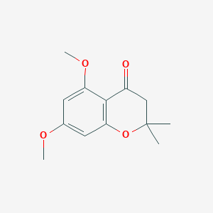 molecular formula C13H16O4 B3116133 5,7-Dimethoxy-2,2-dimethylchroman-4-one CAS No. 21421-65-8