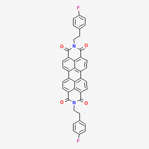 7,18-bis[2-(4-fluorophenyl)ethyl]-7,18-diazaheptacyclo[14.6.2.22,5.03,12.04,9.013,23.020,24]hexacosa-1(23),2,4,9,11,13,15,20(24),21,25-decaene-6,8,17,19-tetrone