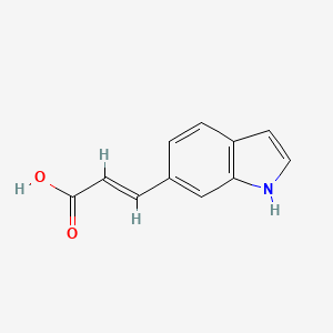 molecular formula C11H9NO2 B3116353 2-Propenoic acid,3-(1h-indol-6-yl)-,(2e)- CAS No. 215801-31-3