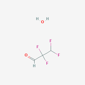molecular formula C3H4F4O2 B3116356 2,2,3,3-Tetrafluoropropanal hydrate CAS No. 215858-32-5