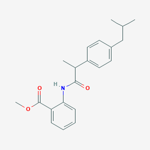 molecular formula C21H25NO3 B311636 Methyl 2-{[2-(4-isobutylphenyl)propanoyl]amino}benzoate 