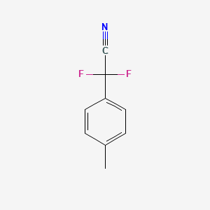 molecular formula C9H7F2N B3116363 2,2-Difluoro-2-(4-methylphenyl)acetonitrile CAS No. 215859-26-0