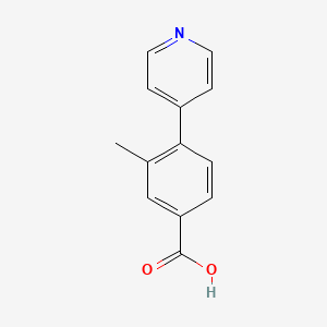 molecular formula C13H11NO2 B3116378 3-Methyl-4-(pyridin-4-yl)benzoic acid CAS No. 215949-50-1