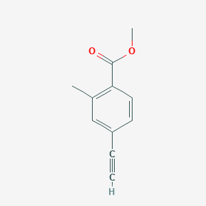 molecular formula C11H10O2 B3116429 Methyl 4-ethynyl-2-methylbenzoate CAS No. 216443-95-7