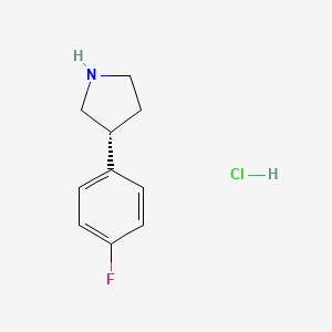 molecular formula C10H13ClFN B3116431 (r)-3-(4-氟苯基)吡咯烷盐酸盐 CAS No. 2165331-30-4