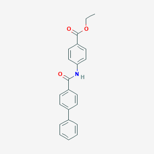 molecular formula C22H19NO3 B311644 Ethyl 4-[(4-phenylbenzoyl)amino]benzoate 