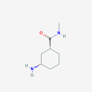 molecular formula C8H16N2O B3116440 cis-3-Amino-N-methylcyclohexanecarboxamide CAS No. 2165815-37-0