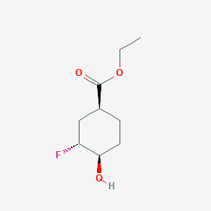 molecular formula C9H15FO3 B3116446 Ethyl (1S,3R,4R)-3-fluoro-4-hydroxycyclohexane-1-carboxylate CAS No. 2166005-19-0