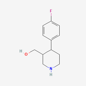 molecular formula C12H16FNO B3116471 4-(4-氟苯基)-3-哌啶甲醇 CAS No. 216690-19-6