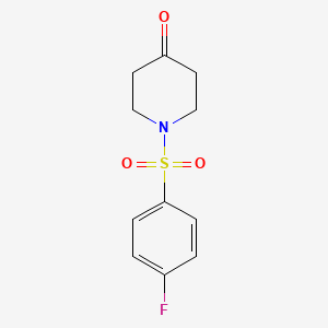 molecular formula C11H12FNO3S B3116492 1-(4-Fluoro-benzenesulfonyl)-piperidin-4-one CAS No. 216983-39-0