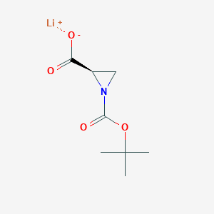 molecular formula C8H12LiNO4 B3116535 lithium(1+) (2R)-1-[(tert-butoxy)carbonyl]aziridine-2-carboxylate CAS No. 2173637-01-7